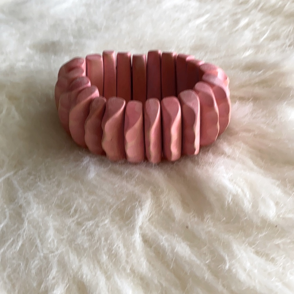 Pink Wooden Bracelet